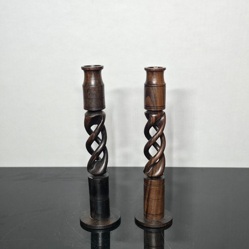 Open barley twist wooden - open,