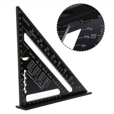 7" Aluminium Speed Square 90 Degree Rafter Angle Measure Triangle Cut Guide