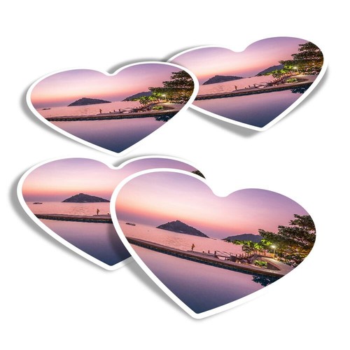 Heart stickers exotic - 4x,