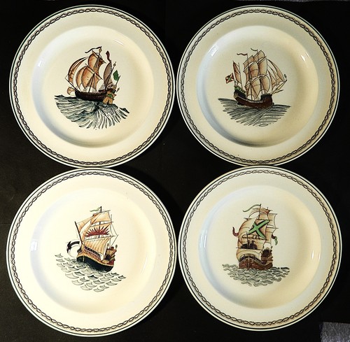 Four wedgwood galleons - wedgwood, ''galleons''