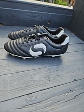 Mens Sondico Football Boots Size 9 Black White For Soft Ground