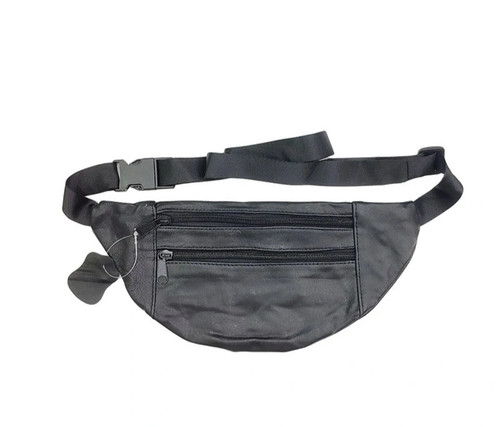 Large black leather waist - leather,