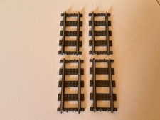Lego 2865c01 2865 9v Train Track Straight x1 Old Dark Grey x4