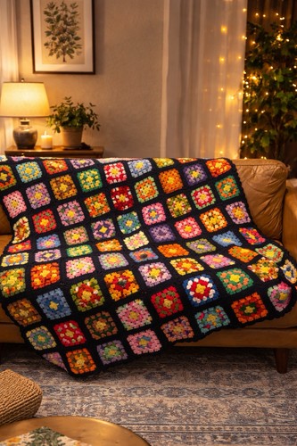 Vintage granny square crochet - vintage,