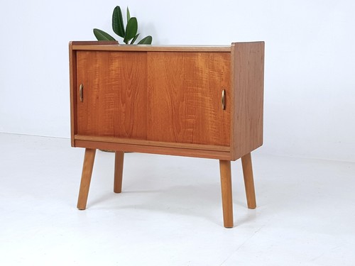 Vintage teak record cabinet - vintage,