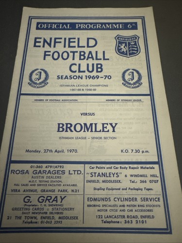 Enfield bromley 1970 - v, 27/04/1970