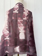 Vintage DKNY silk chiffon scarf shawl made in Italy 174 cm x 68 cm