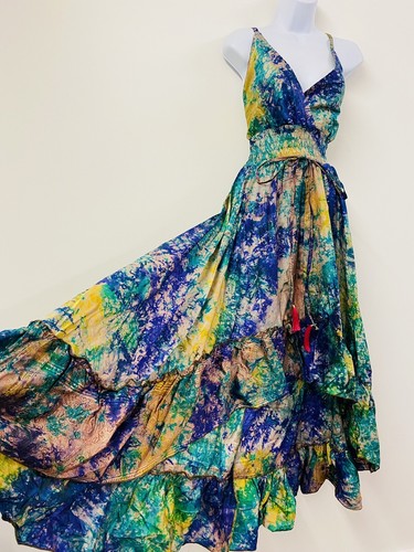 Tie dye dress silk - dye,