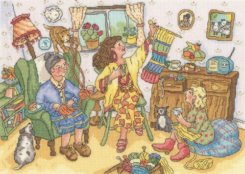 Knit and natter cross - knit,