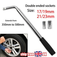 Extendable Wheel Car Brace 17 19 21 23mm Socket Tyre Nut Wrench Heavy Duty UK