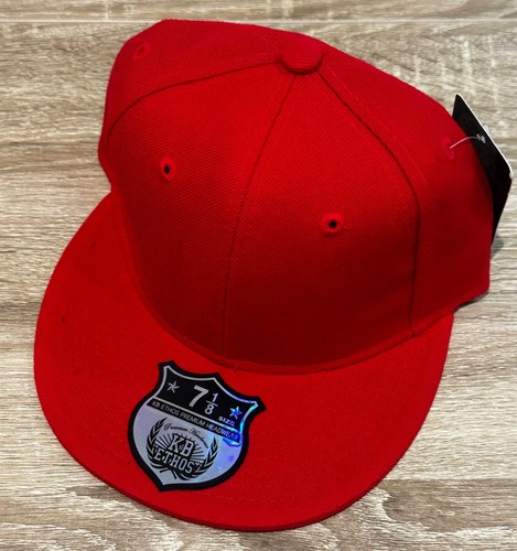 Ethos plain fitted cap - ,, red