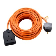 Outdoor Garden Extension Lead Single Socket Masterplug Heavy Duty Cable 1G 10M
