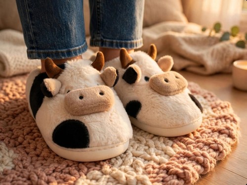 Slippers cute cow - cute,