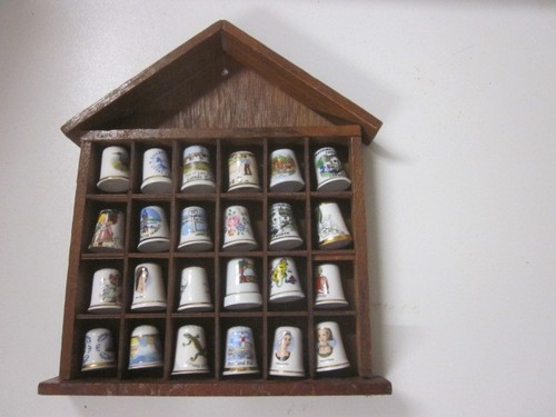 Thimbles display case - thimbles, in