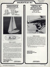 1984 PAPER AD BOAT Sailboat