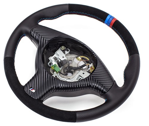 Leather steering wheel for bmw - steering,