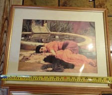 Framed Art -Dolce Far Niente by John William Godward - 45cmx 55cm (incl frame)