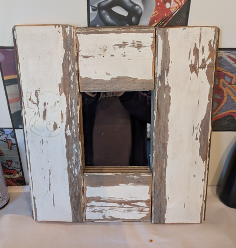 Rustic distressed wood framed - distressed,