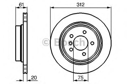 Bosch brake disc rear - bosch,