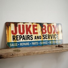 Juke Box Repairs Service Sign