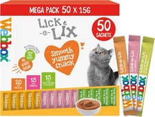 Webbox Lick-e-Lix Cat Treats Variety Mega Pack - Kitten Friendly Grain Free