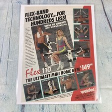 1991 Weider Home Gym Sexy Lady Man Vtg Print Ad/Poster Promo Art Magazine Page