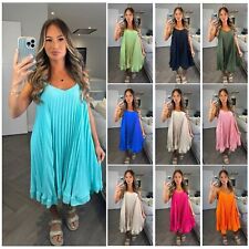 Women's Pleated Frill Strappy