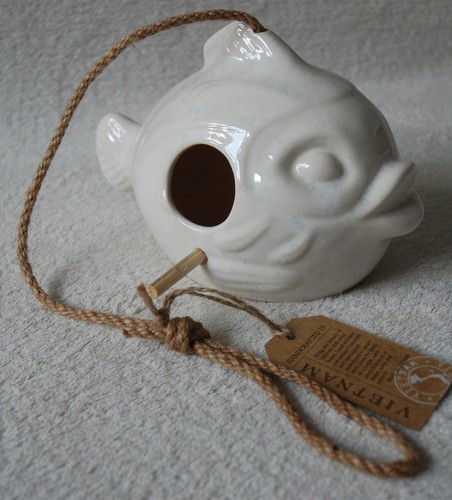 Art pottery ceramic fish shape - pottery,