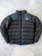The North Face Nuptse 700 Down Jacket Coat Grey Medium Puffer Zip Up Bomber
