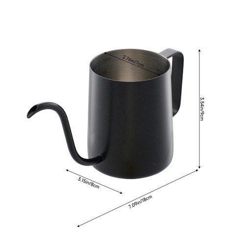Metal gooseneck coffee pot - metal,