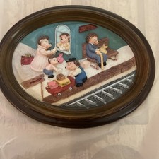 Vintage 3D Wall Hanging Plaque Wall Decor Collectible Picture Framed