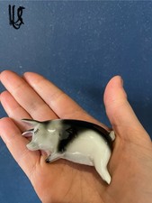 Vintage Hagen Renaker Pig Sow Sleeping Pink and Brown 1952 Ceramic Figurine