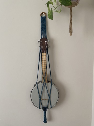 Handmade macrame petrol blue - handmade,