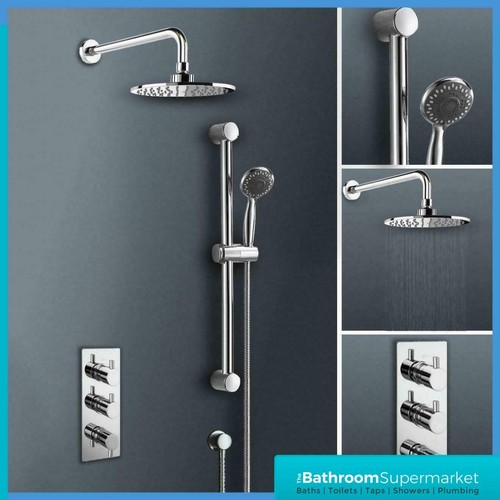Modern round shower concealed - modern,