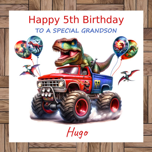 Personalised dinosaur birthday - dinosaur,