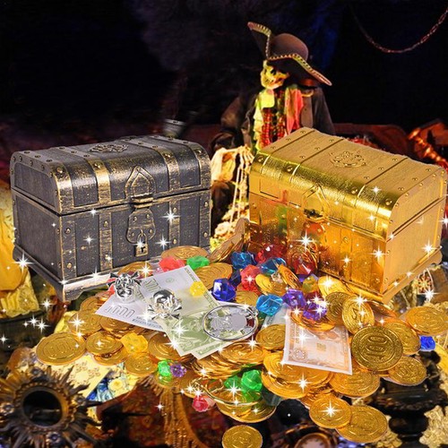 Bronze pirate treasure chest - bronze,