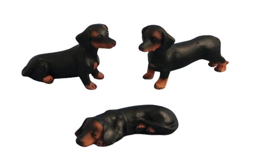 Dolls house dachshund dogs - dolls,