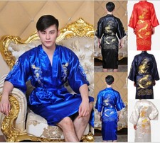 Chinese Dragon Robe Silk Satin