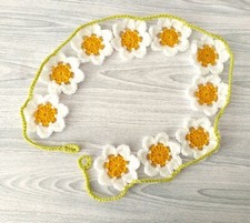 Hand crochet daisy flower - hand,