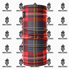 Mens Womens Unisex Scarf Warm Winter Soft Striped Tartan Fleece Neck Warmer