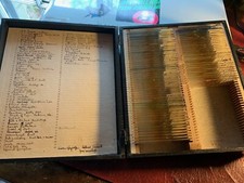 Vintage Set of ~70 Professional Prepared Microscope Slides Various Path Subjects