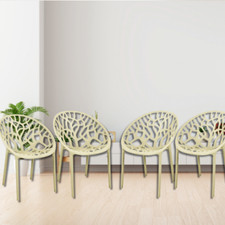 Bistro Nest Chairs Cafe Bar Garden Patio Dining Stackable Style Modern 2 or 4