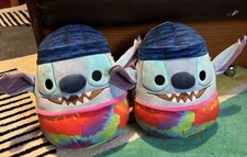 2 Squishmallows Disney 10” 25cm Tie-Dye Twin (LILO &) Stitch & Beanie soft Plush