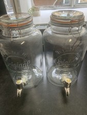 2x 5 Litres Kilner Clear Glass