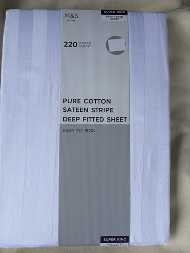 Pure cotton sateen stripe - m&s,