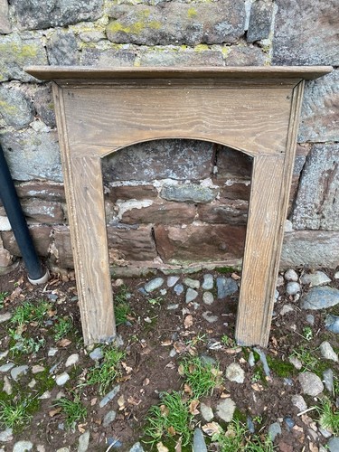 Victorian oak fire surround - a,