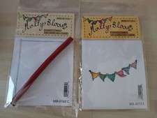Molly Bloom Rubber Stamps- Double Stitch Line and Banner