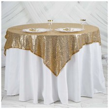 Sequin Table Cloth Cover Glitter Sparkly Shiny Material Birthday Wedding Decor