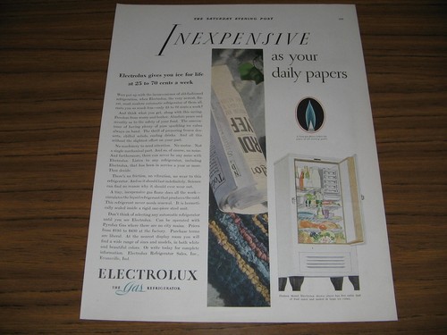 1930 vintage electrolux gas - 1930, ad