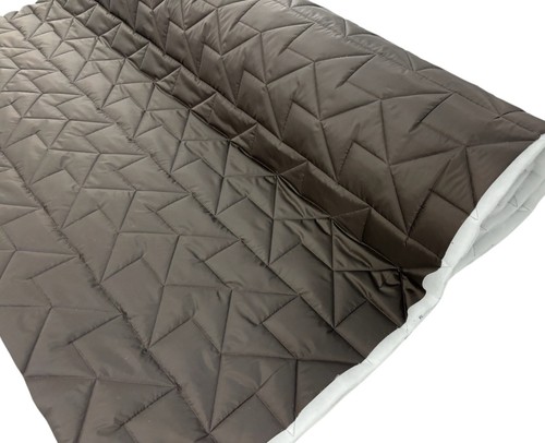 Dark brown quilted fabric - dark,